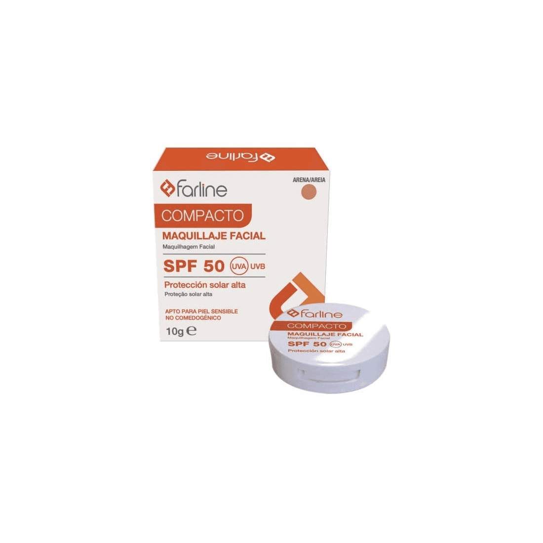 Farline Polvos Compactos SPF50 Color Arena 10g